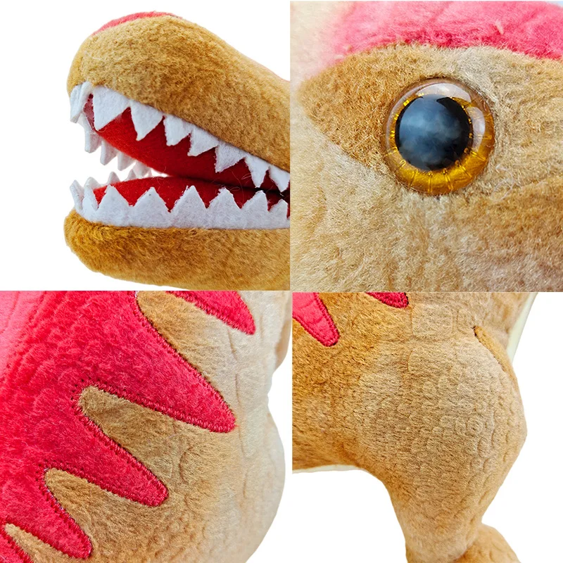 Marionnette à main du monde des dinosaures, 25cm, mignon, stégosaure, ptérosaure, t-rex, tricératops, beurre, jouets en peluche, accessoire de conte