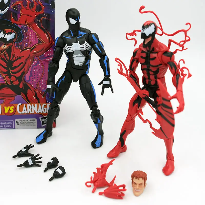 In Voorraad Marvel Legends Spiderman Vs Carnage 2-Pack 6 "Action Figure Pvc Anime Collection Model Kinderen speelgoed Geschenken Cool