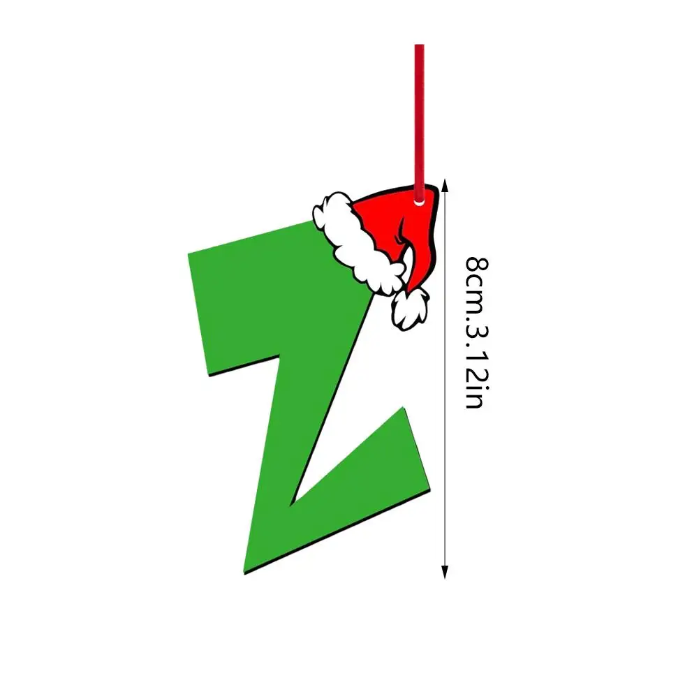 Christmas Creative 26 Lettersdecorative Pendants Double Side Printed Christmas Tree Letters Home Party Gifts For Home Car