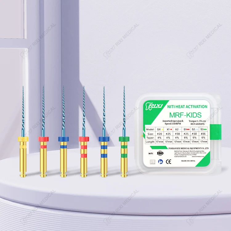 

RIXI 17mm MRF-KIDS DENTAL ROTARY FILES Dental Rotary Files For Baby Root Canal Treatment Child Endo Files Cleaning Dentist Use