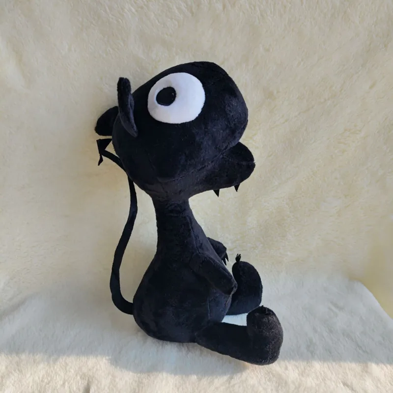 Anime Black Demon Lucy Plush Funny Ugly Cute Little Monster Sitting Posture With Arrow Shaped Tail Stuffed Doll Toy For Kid Gift