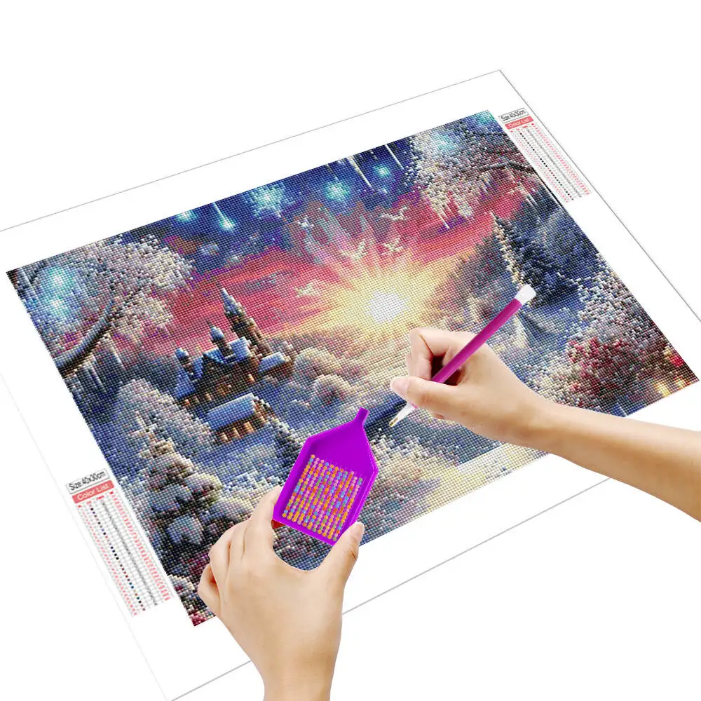 ديزني الماس اللوحة الكرتون حورية البحر الصغيرة DIY 5D فسيفساء عرض ارييل الأسماك جدار الفن ديكور المنزل #2