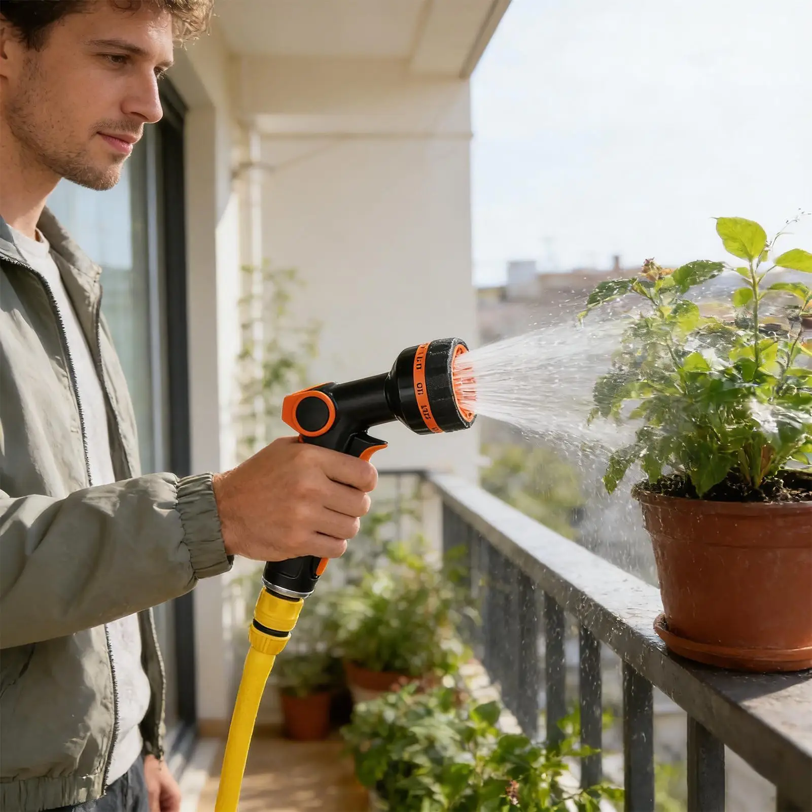

Насадка для шланга для мойки автомобилей с 5 режимами распыления, адаптер для шланга высокого давления, для мытья автомобилей, полива газонов и растений