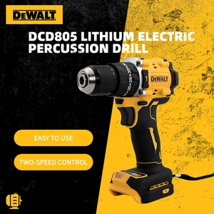 مثقاب تصادم لاسلكي DeWalt-Brushless ، طاقة متغيرة السرعة ، أدوات كهربائية قوية ، DCD805 ، قابلة لإعادة الشحن ، 1/2 ، 20 فولت 12 مفك براغي ديوالت للمبيعات الرئيسية 20 فولت - No9
