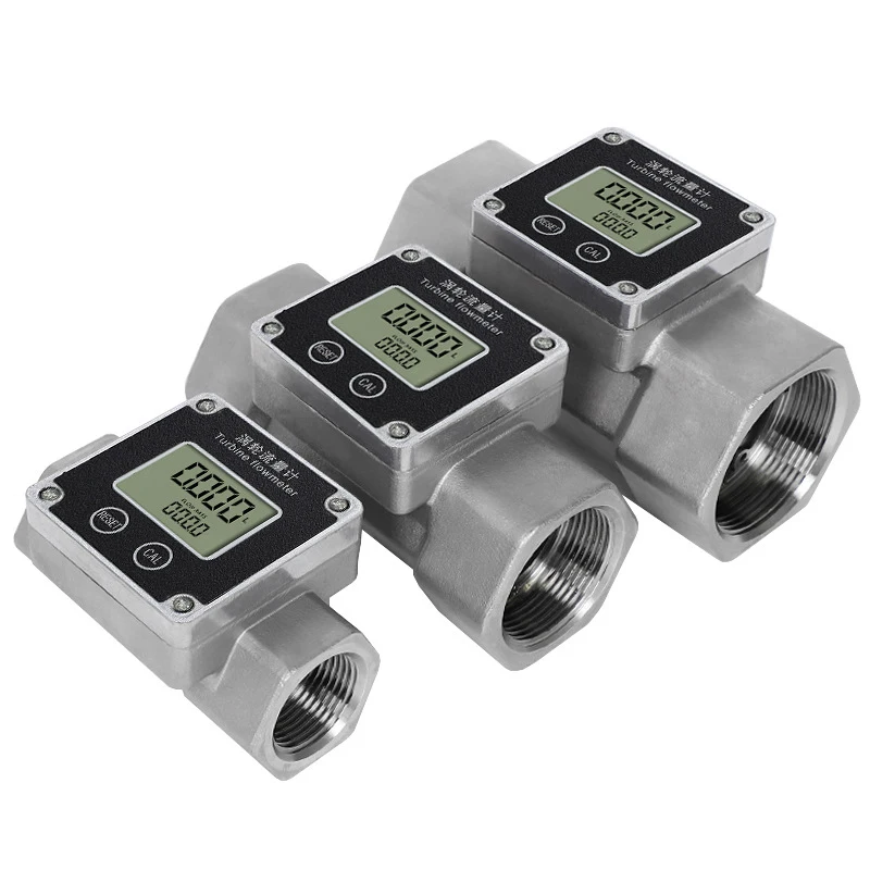 Digital Turbine Flowmeter 10-1666L/min for Liquid Station Power Supply by Battery Flow Meter