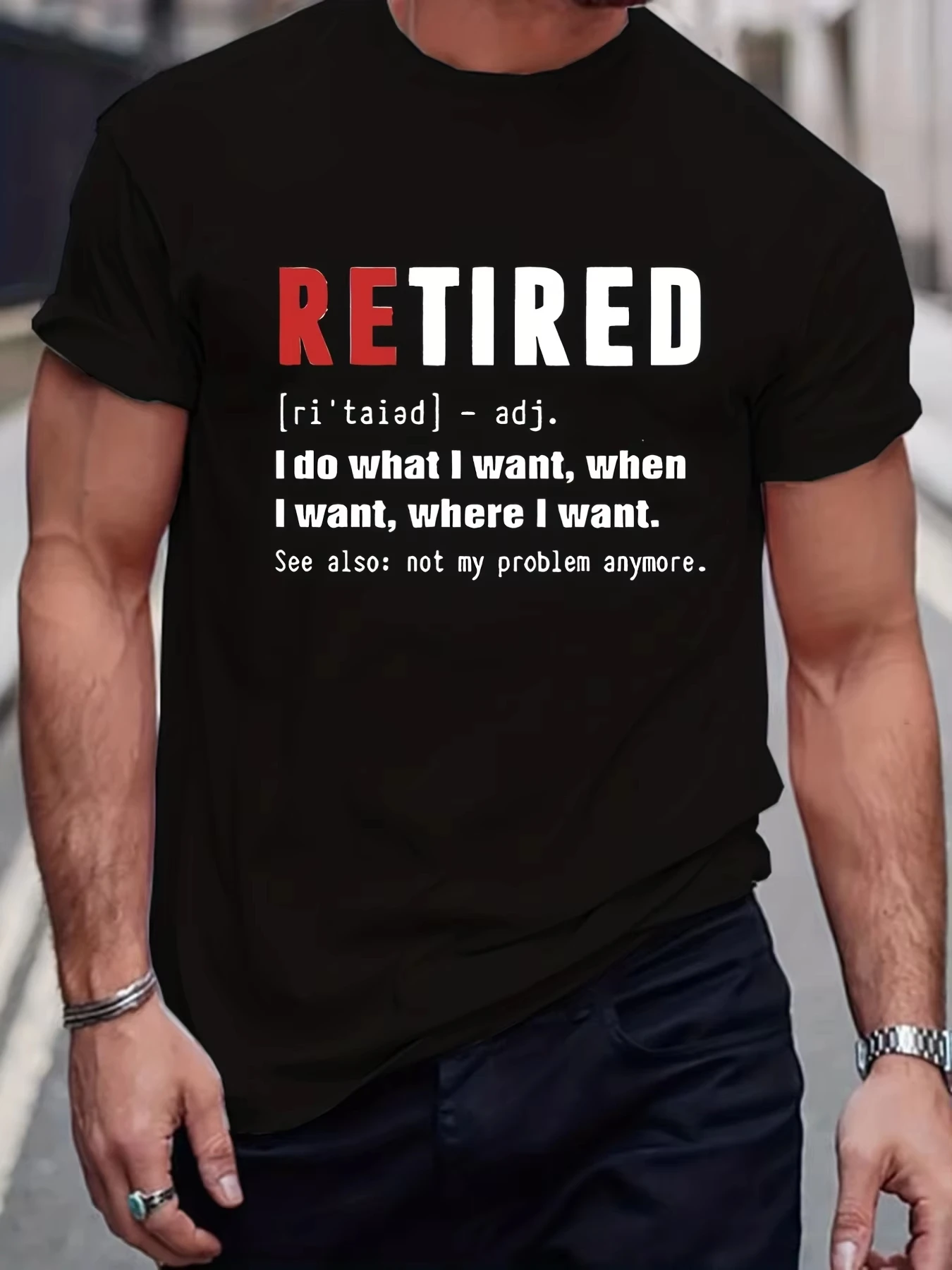 

Summer Clothes Funny Retired Slogan Pattern Printed High Quality T-Shirt Oversized Cotton Graphic Tees Breathable Men's Clothing