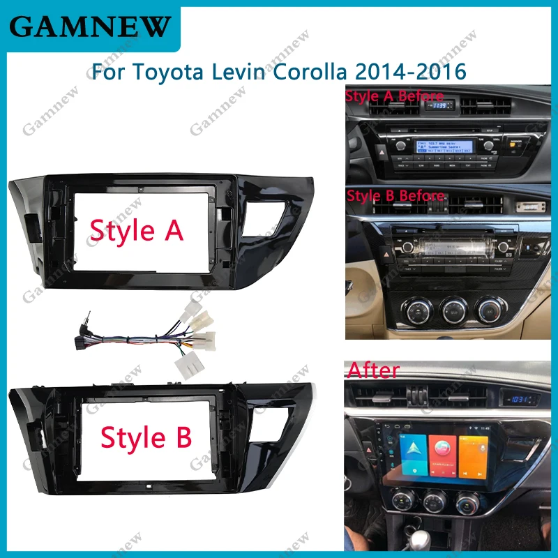 

10 Inch Car Frame Fascia Adapter Android Radio Dash Fitting Panel Kit For Toyota Levin Corolla 2014-2016