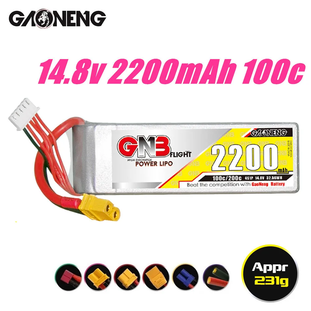 Upgraded GNB 4s 14.8v 2200mAh 100c/200c Lipo Battery For RC Racing Cars Four Drive Off-Road Spare Parts 14.8v Battery