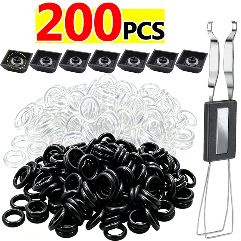 Keyboards Silent Ring Rubber O-Ring Keycap Switch Dampeners Mechanical Keyboard Noise Cancelling O Ring with Keycap Remover Tool