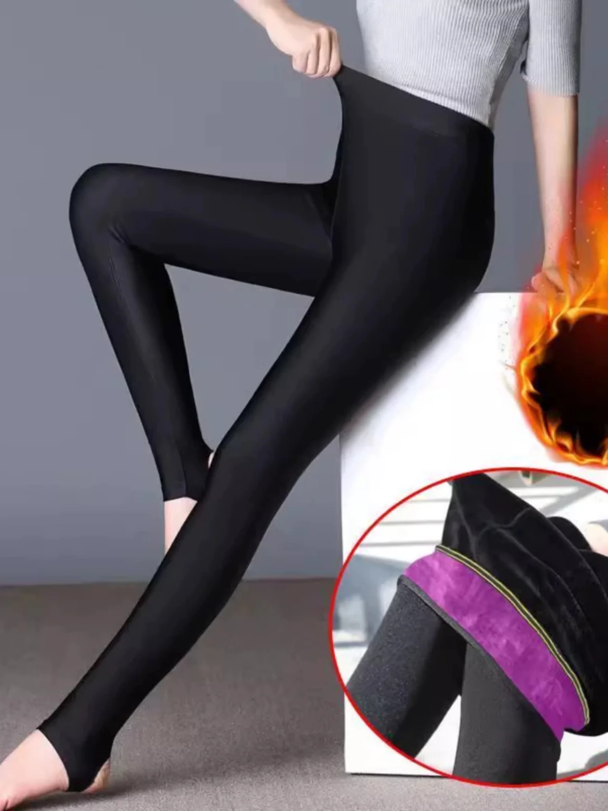 

Женские глянцевые брюки-джоггеры Bla Fce с высокой талией, облегающие, комфортные, эластичные, длинные, зима 2025