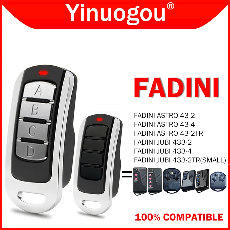 FADINI ASTRO 43-2 43-4 43-2TR JUBI 433-2 433-4 433-2TR SMALL Garage Door Remote Control Duplicator 433.92MHz Fixed Rolling Code