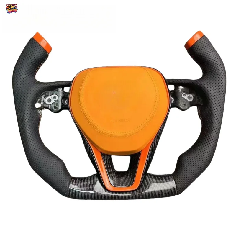 For Camry Corolla RAV4 Highlander Avalon Racing Leather Carbon Fiber Steering Wheel Customization F1 Shape Customizable