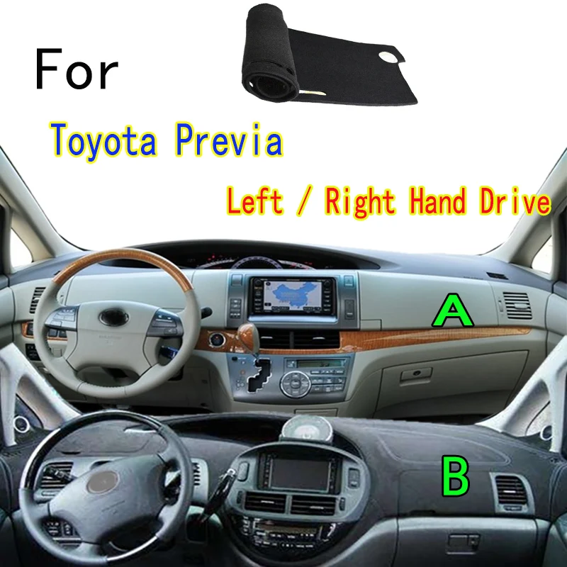For Toyota Previa Estima R3 R5 Dashmat Dashboard Cover Instrument Panel Insulation Sunscreen Protective Pad