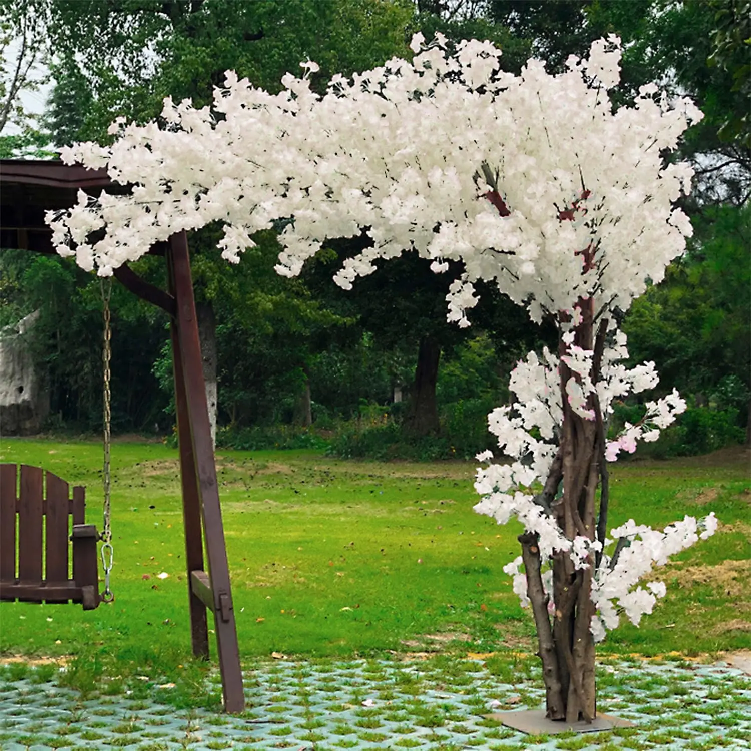 

Artificial Cherry Blossom Trees, Large Artificial Sakura Tree, Handmade Wishing Tree Made of Solid Wood, for Shopping Mall Hotel