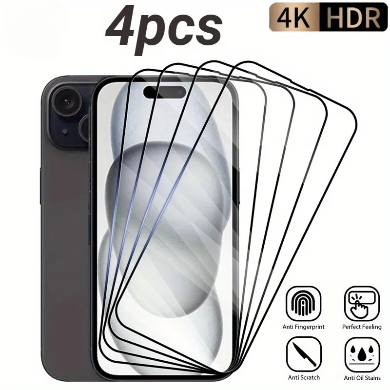 4Pcs Tempered Glass…