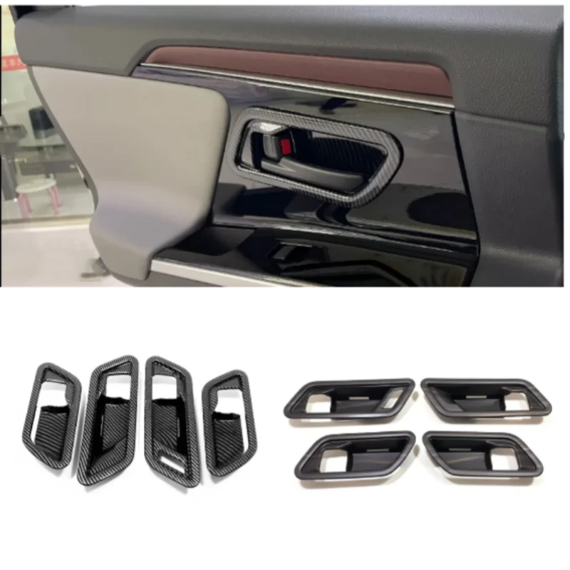 

Car Inside Inner Door Handle Bowl Panel Cover Trim For Toyota Bz4x 2022 2023 2024 Carbon Fiber Interior Molding Accessories