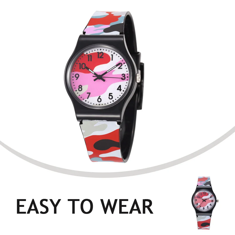 Orologio al quarzo mimetico da 1 pezzo, durevole, impermeabile, regolabile, stile cool per la scuola e l'aperto