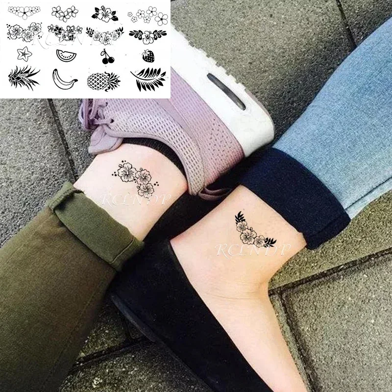 Waterproof Temporary Tattoo Sticker Bird Feather Eight Alphabet Sexyl Body Art Flash Tattoo Fake Tattoo for Women Men  Ins Hot