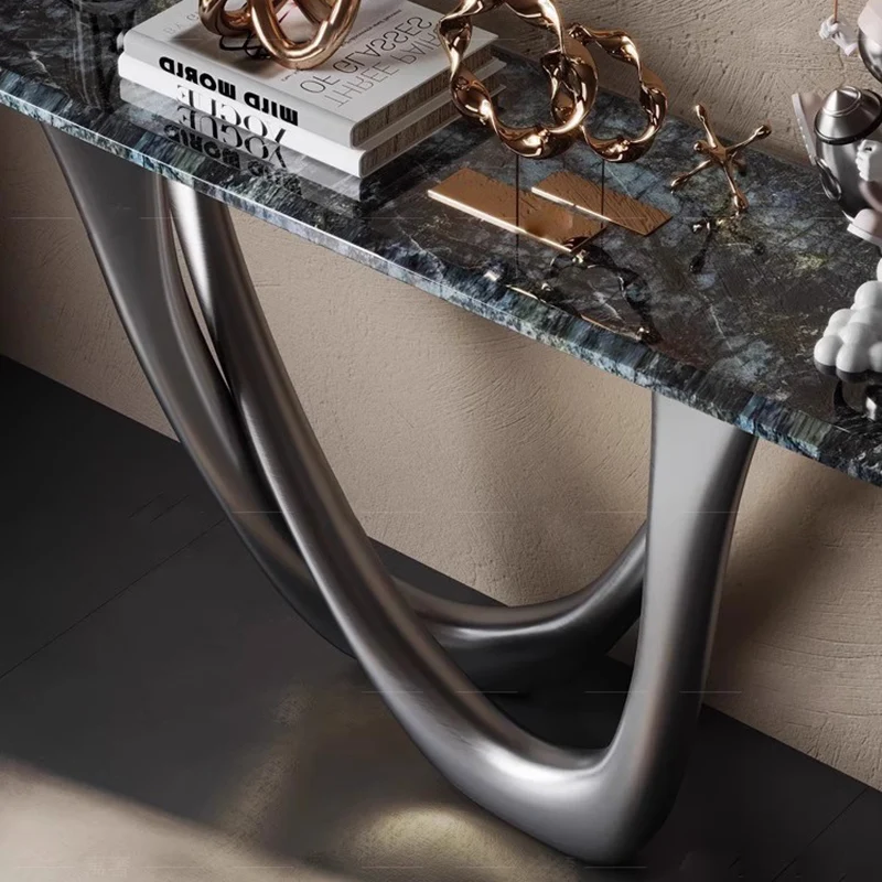 Italian Luxury Console Table Elegant Premium Unique Curved Console Table Design Trendy Console Meuble Furniture Living Room view 3