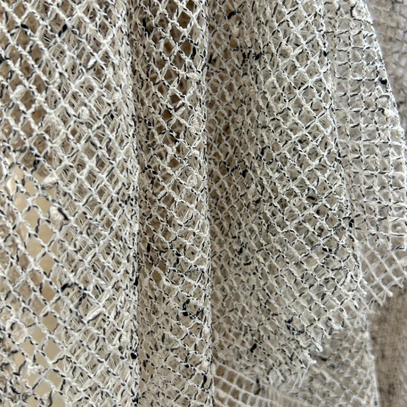 Cotton Linen Hollowed Mesh Fabric for Clothing Creative Fashion Designer Handmade Diy Sewing Material Cloth Wholesale