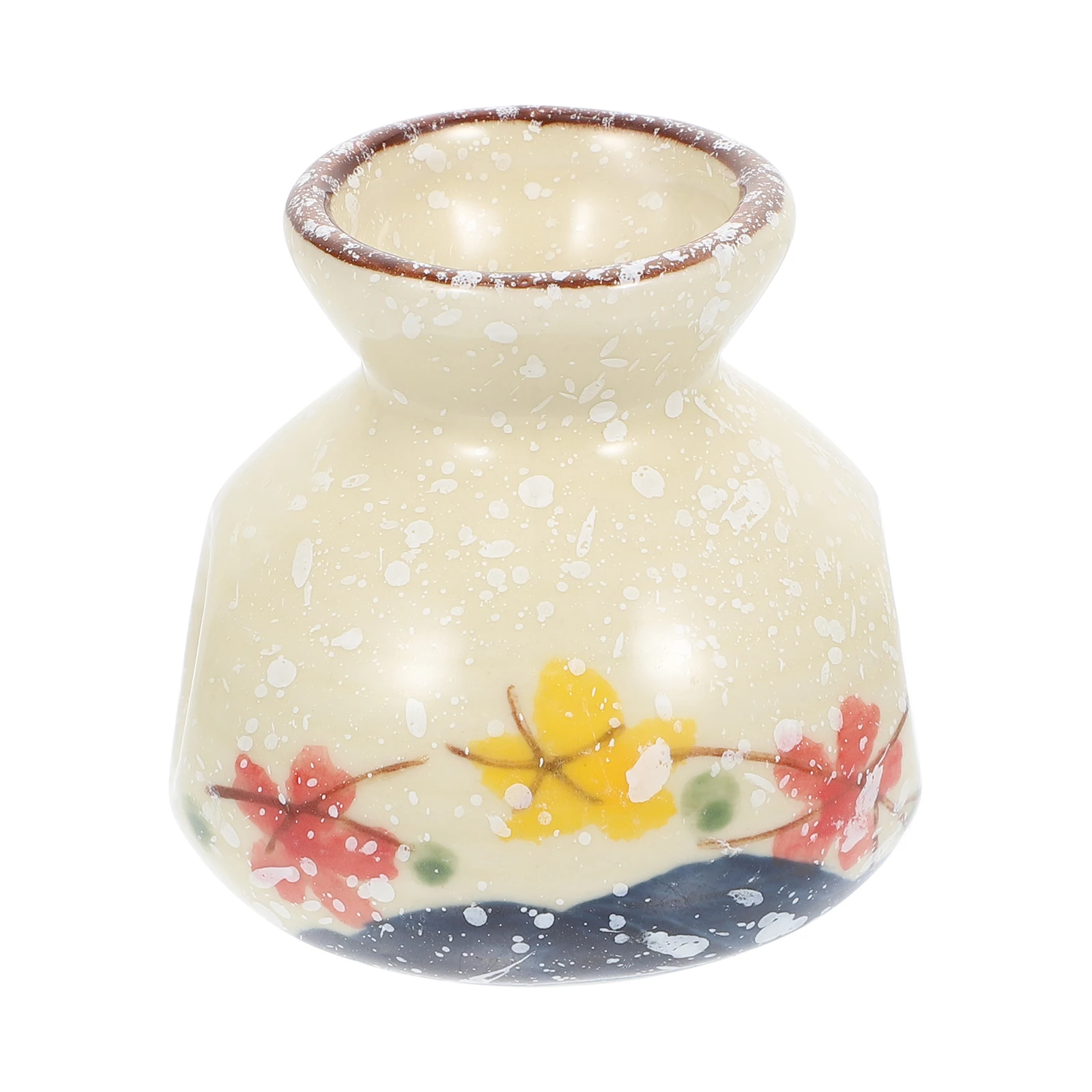 

Ceramics Toothpick Holder Retro Mini Flower Vase Lightweight Desktop Vase for Dried Flowers Table Decor Office Decoration