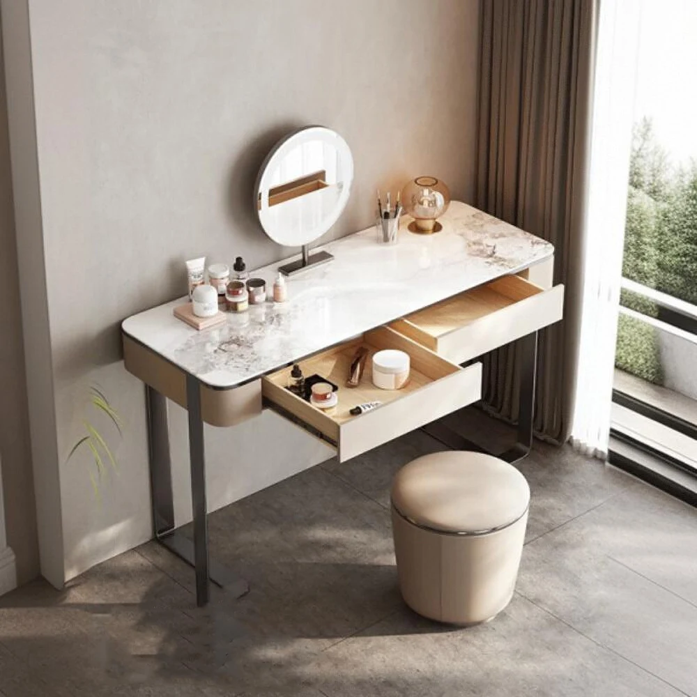 

Decoration Vanity Table Dresser Storage Luxury Vanity Table Livingroom Maquilleuse Meuble Avec Miroir Bedroom Furniture