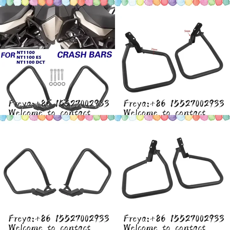 For NT1100 DCT/ NT 1100 2025-UP Highway Engine Guard Side Saddlebag Crash Bars Bumper Stunt Cage Frame Protection