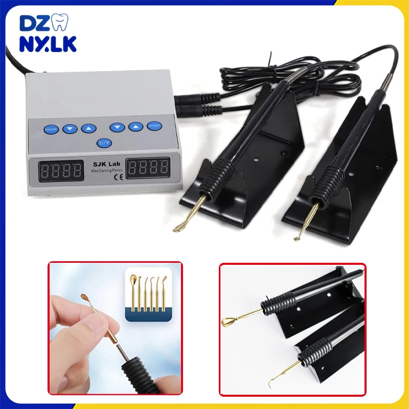 

New Dental Electric Thin Waxer Carving Knife Machine Double Carving Pen Carving Wax Knife 6 Wax Tips Dental Lab Carve Equipment