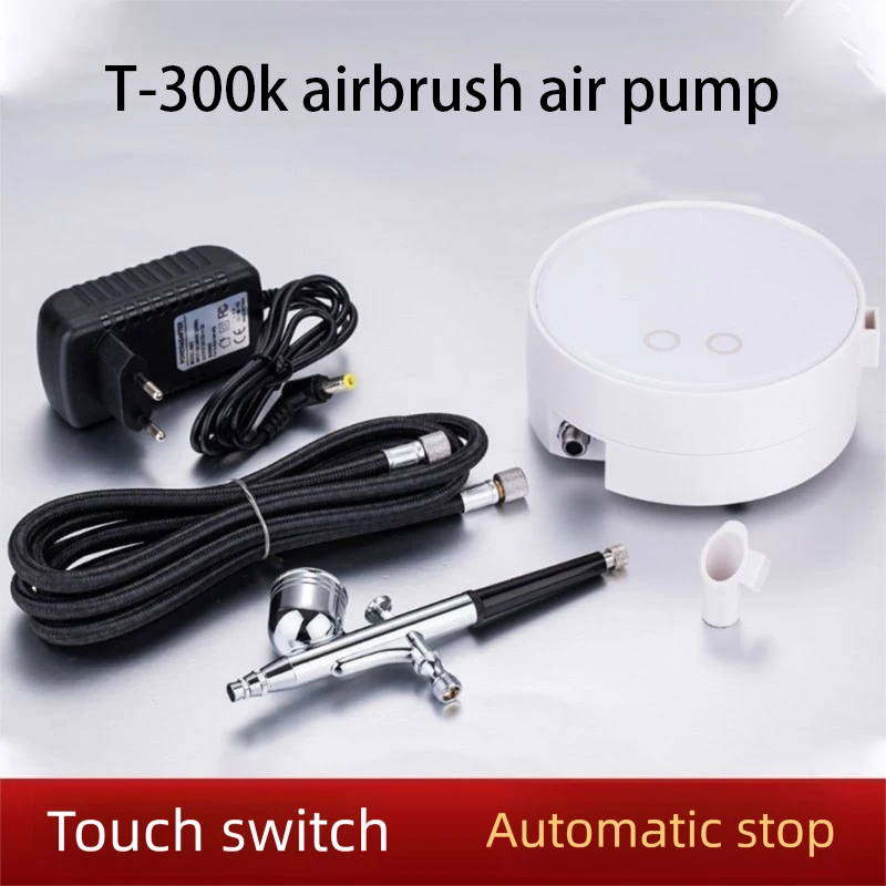 Airbrush Compressor with Touch Switch Auto Start Stop Portable Airbrush Machine for Beauty Makeup Nail Art Model Painting