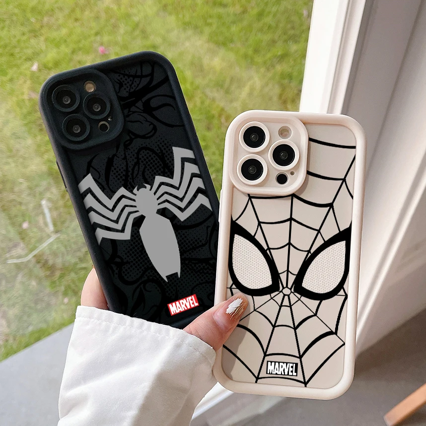 Cool Spiders Mans Plain Multistep Phone Case for OPPO Realme 8 8i 7i 11 C11 C12 C15 C20 C21Y C31 C33 C35 C53 C55 4G 5G TPU Cover