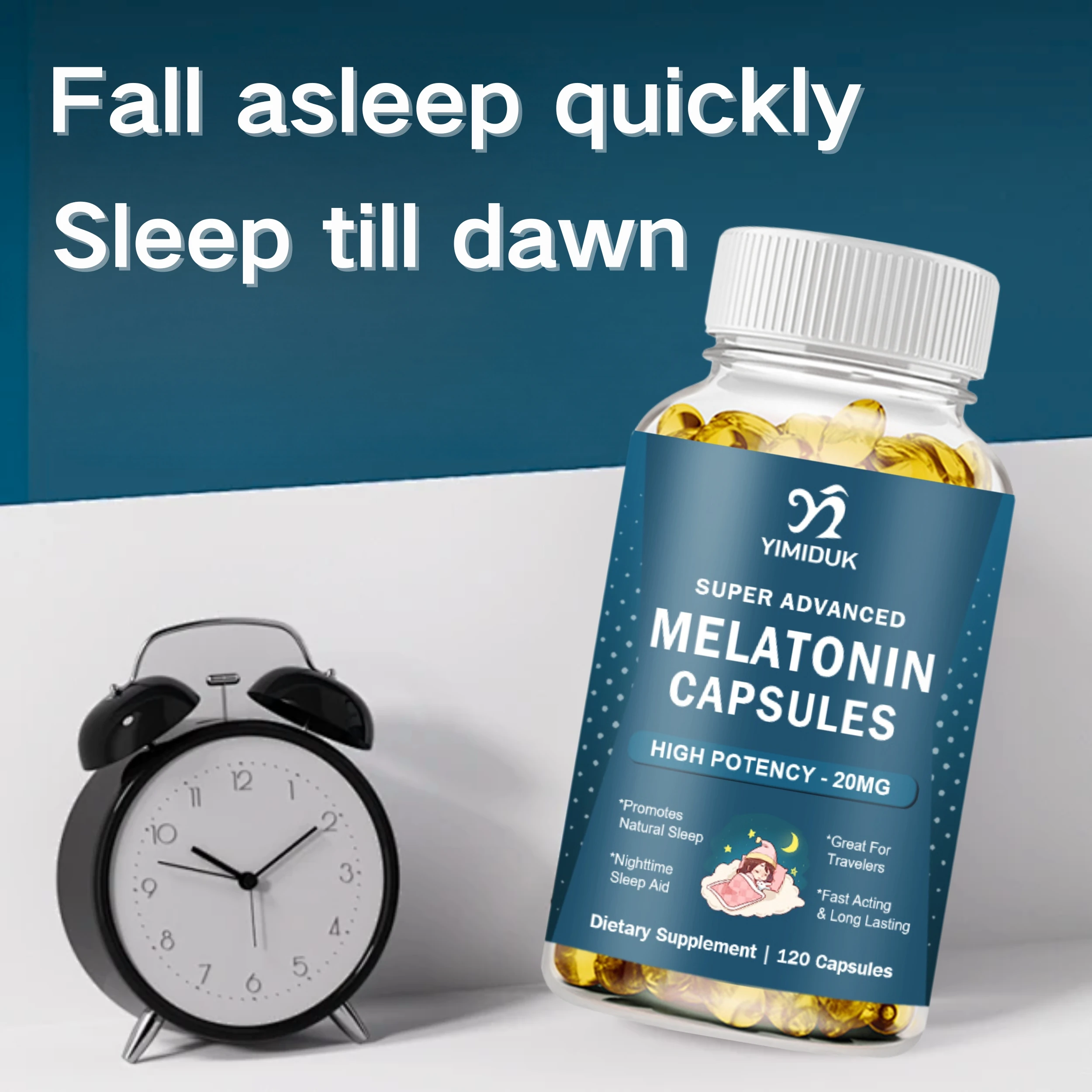 

Efficient Melatonin Capsules 20mg to Promote Sleep Quality & Alertness Non-GMO- Healthy Sleep