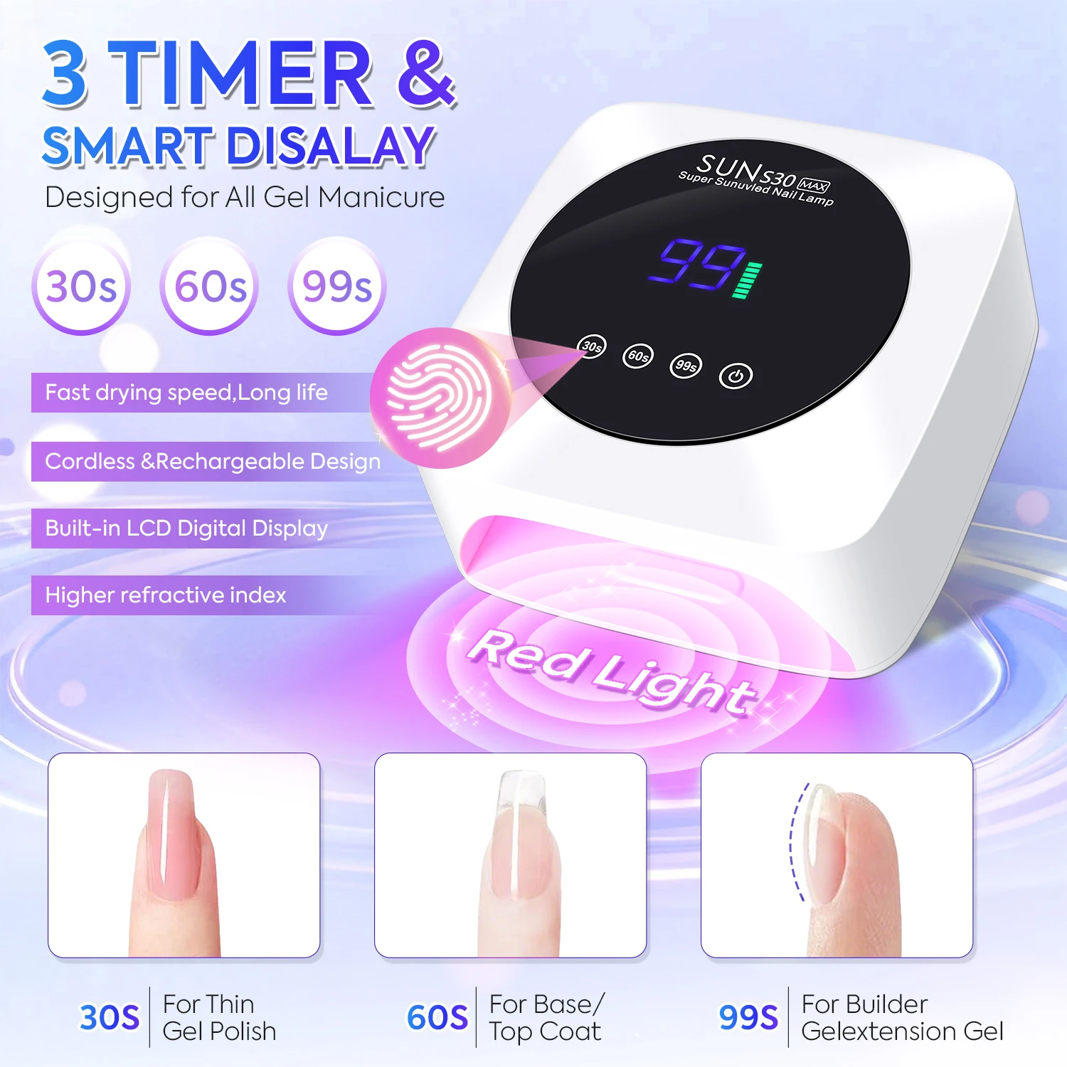 180 واط الأشعة فوق البنفسجية LED مسمار مصباح 57LED قابلة للشحن مجفف الأظافر لعلاج هلام البولندية آلة أظافر لاسلكية مع أداة صالون الاستشعار الذكية