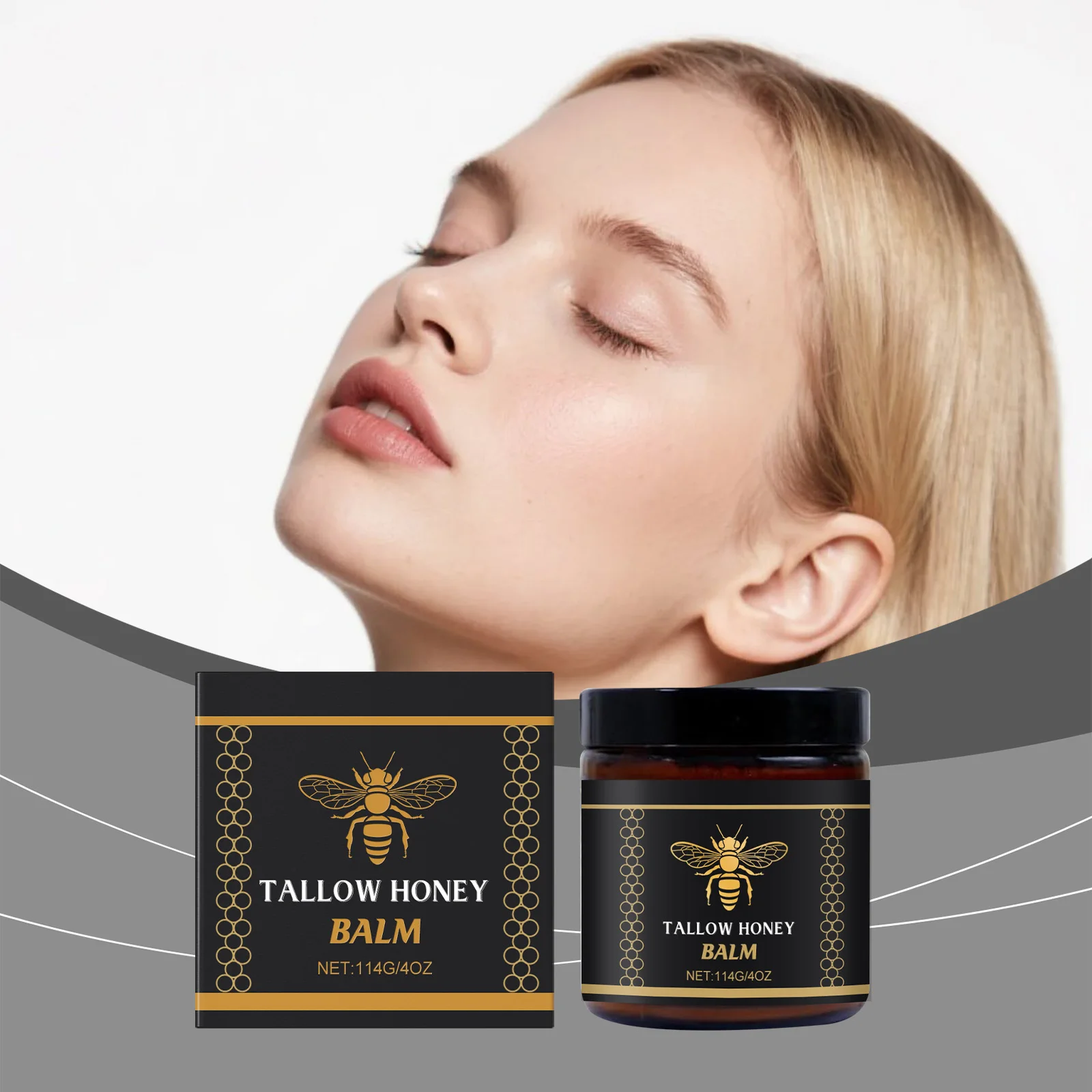 

Tallow Honey Moisturizing Balm Improve Drying Balanced Water Oil State Enhance Skin Lasticty Brighten Body Nourishing Care Cream