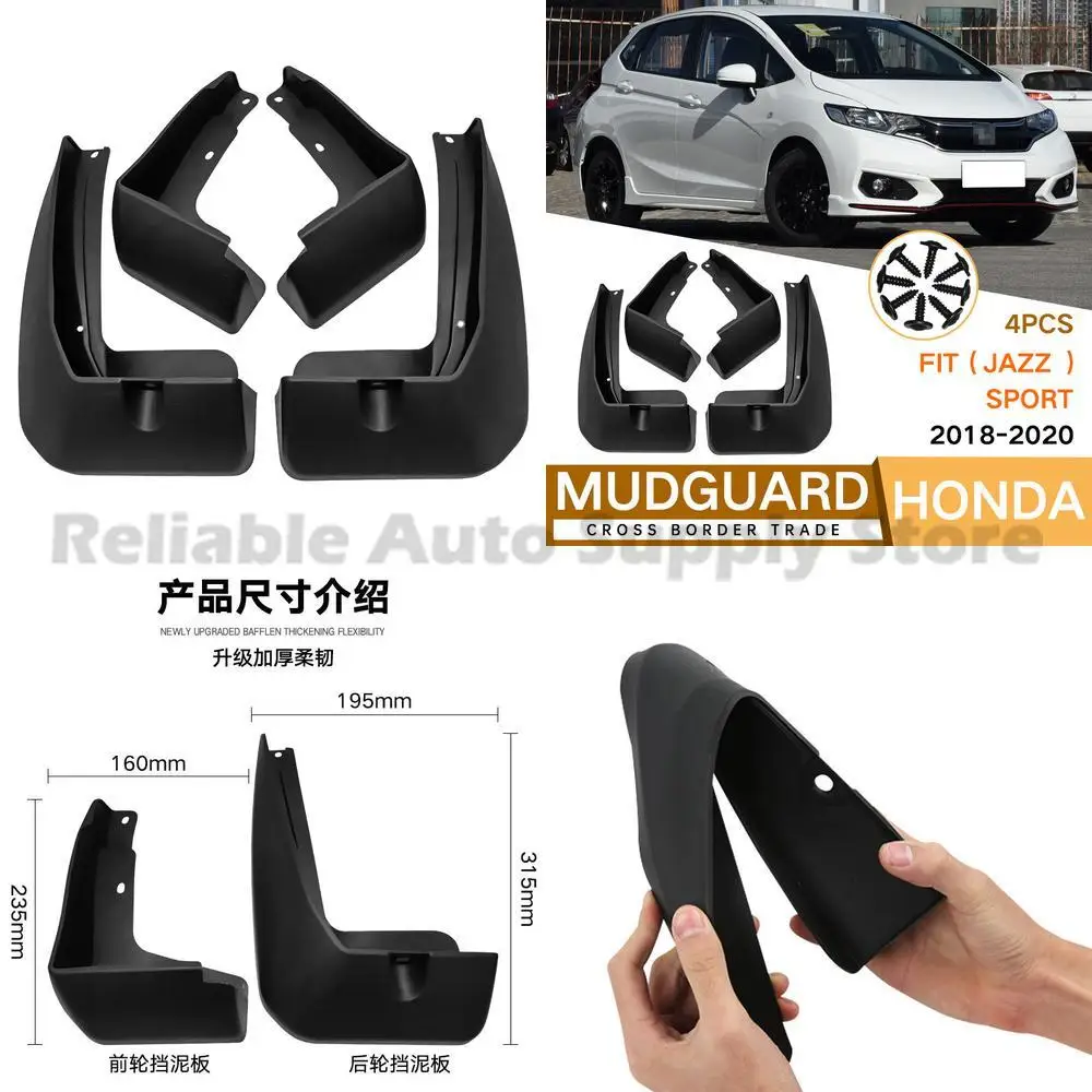 

For Honda Fit Jazz Sport 2018-2020 Mudguards Fender Flares Car Styling Accessories Premium Quality Durable Protection