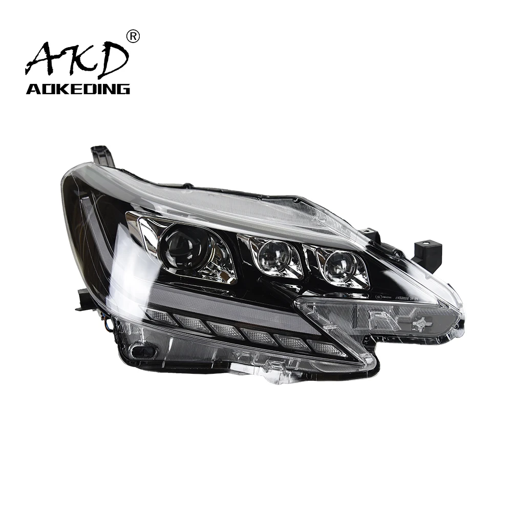 AKD-car styling For Reiz headlight assembly 13-17 Japanese version modified LED day water turn signal devil eye three eyes