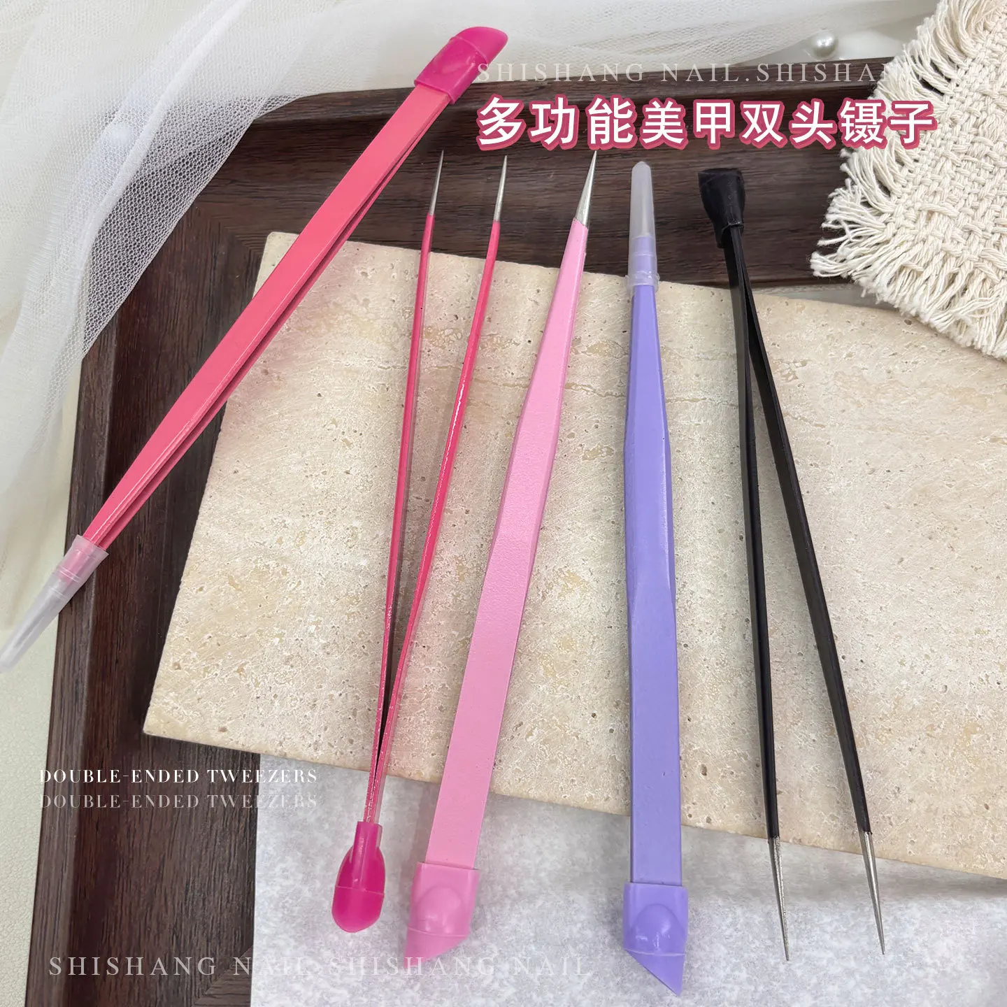 Nail Art Decorations Gem Picker Stainless Steel Eyelashes Tweezers For Lashes Extension Crafting Beauty Makeup Supplies Tools