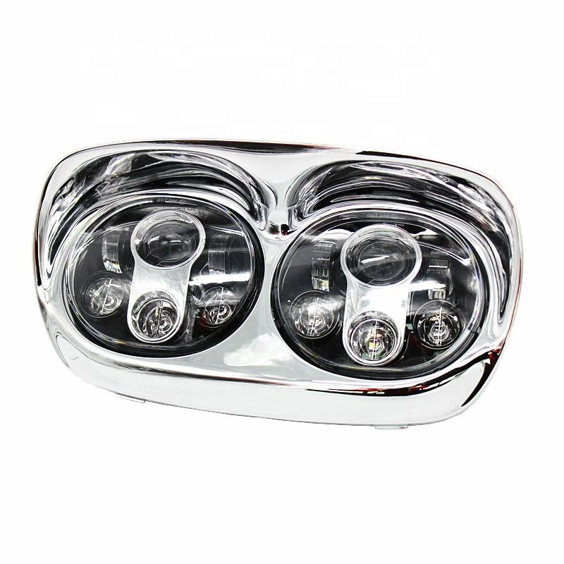 Road glide double headlights 5.75 inch led   motorcycle  for harley road  '98-'13