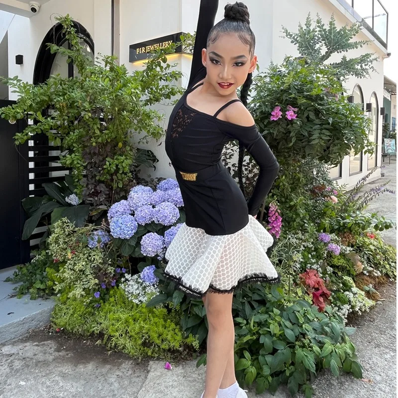 Costume de danse latine personnalisé, robe d'entraînement pour filles, robe de spectacle de compétition professionnelle, vestito latino americano donna