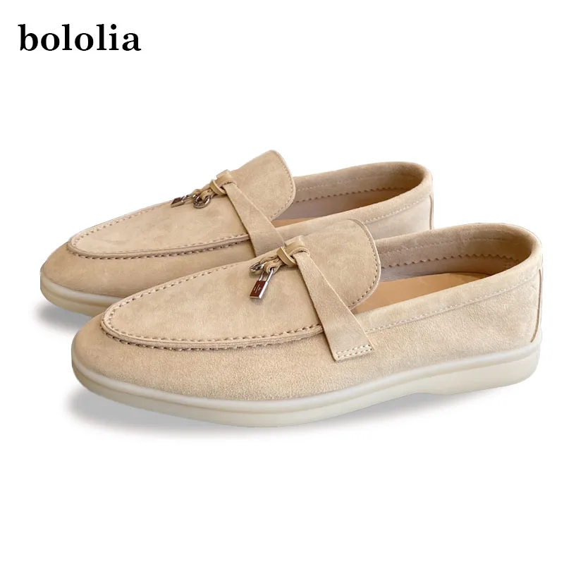 

High Quality genuine leather Women Flat Man Casual Loafer Shoes Fashion Vintage Slip-On Comfortable Couple's