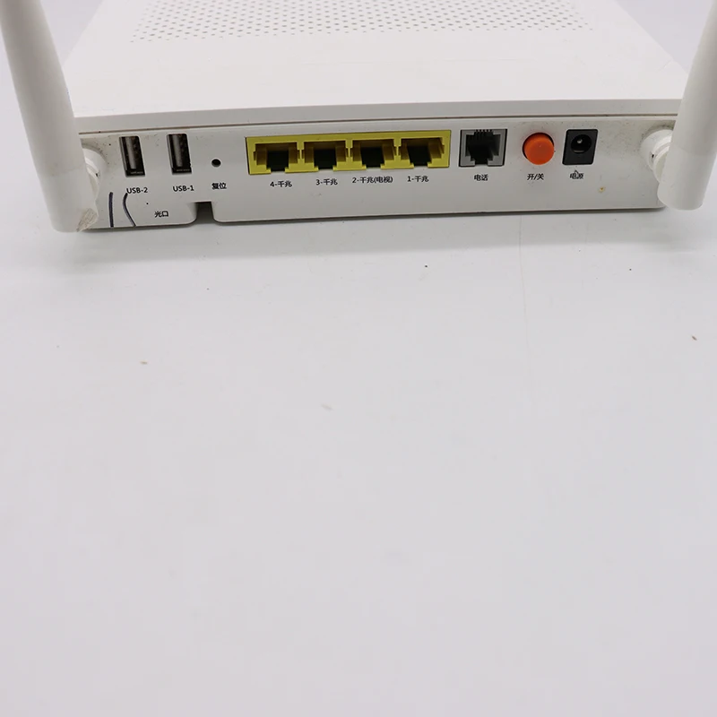 Imagem -05 - Xpon Onu 1ge Mais 3fe 2usb Telonu Wifi 2.4g & 5g Banda Dupla Ont Usado Onu Epon Gpon Pt939g Peças 5g