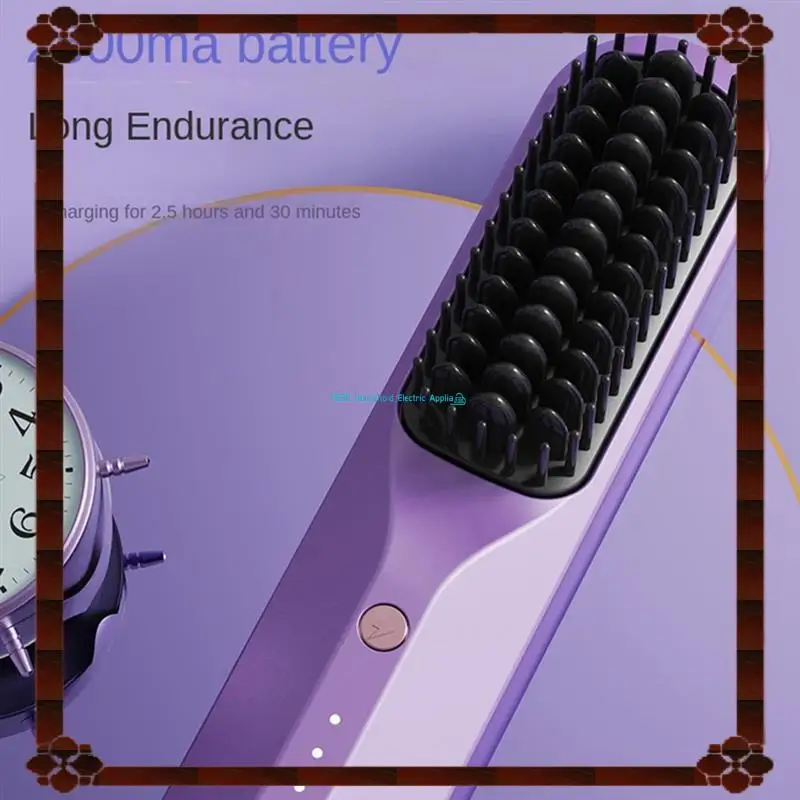 Peine caliente recargable con entrega en 24 horas, cepillo de pelo inalámbrico, alisador, peines de prensado en caliente, peine eléctrico antiquemaduras, calentamiento rápido