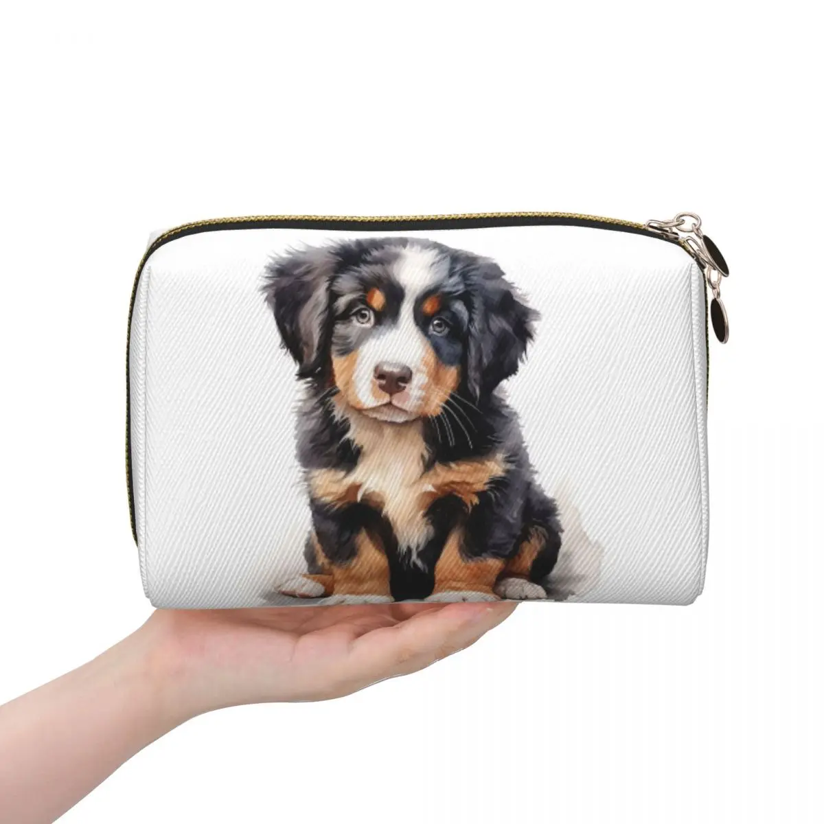 

Bernese Mountain Dog Animal Women Cosmetic Bags Travel Makeup Organizer Pouch Toiletry Storage Dopp Kit Case