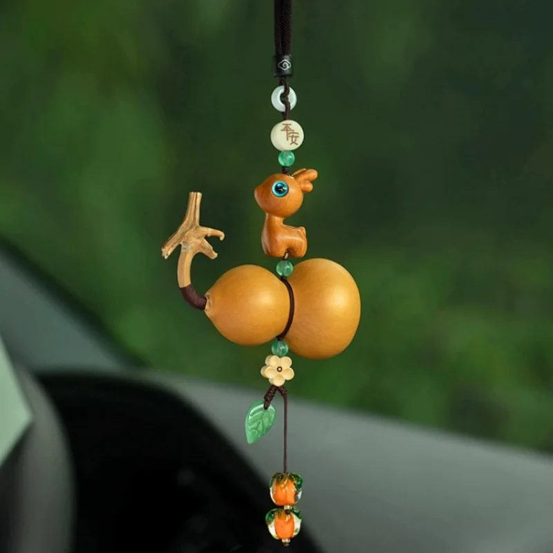 Creative Car Pendant For Safe Gourd Deer Interior Decoration New 2024 Decoration Simple Generous Cute Brown Ornament Pendant