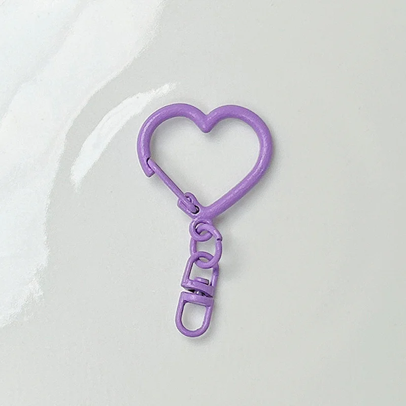 Colored Heart Keychain Hook Jewelry Buckle Metal Key Chains
