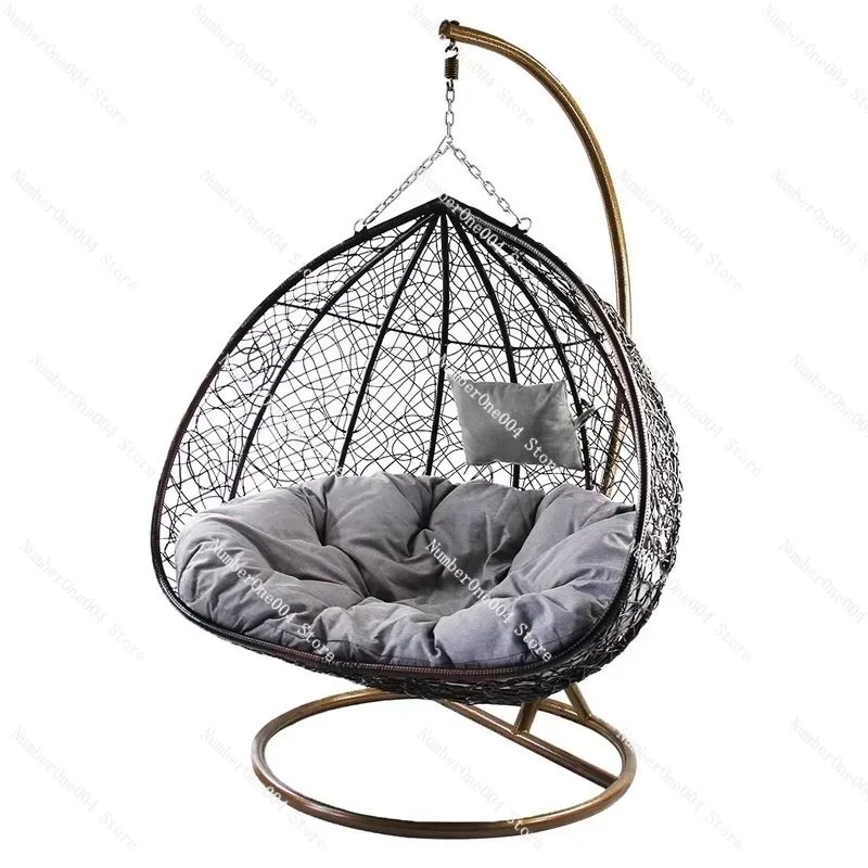 Modern Outdoor Garden Swing Chairs, Two Willow Swing Chairs with Brackets