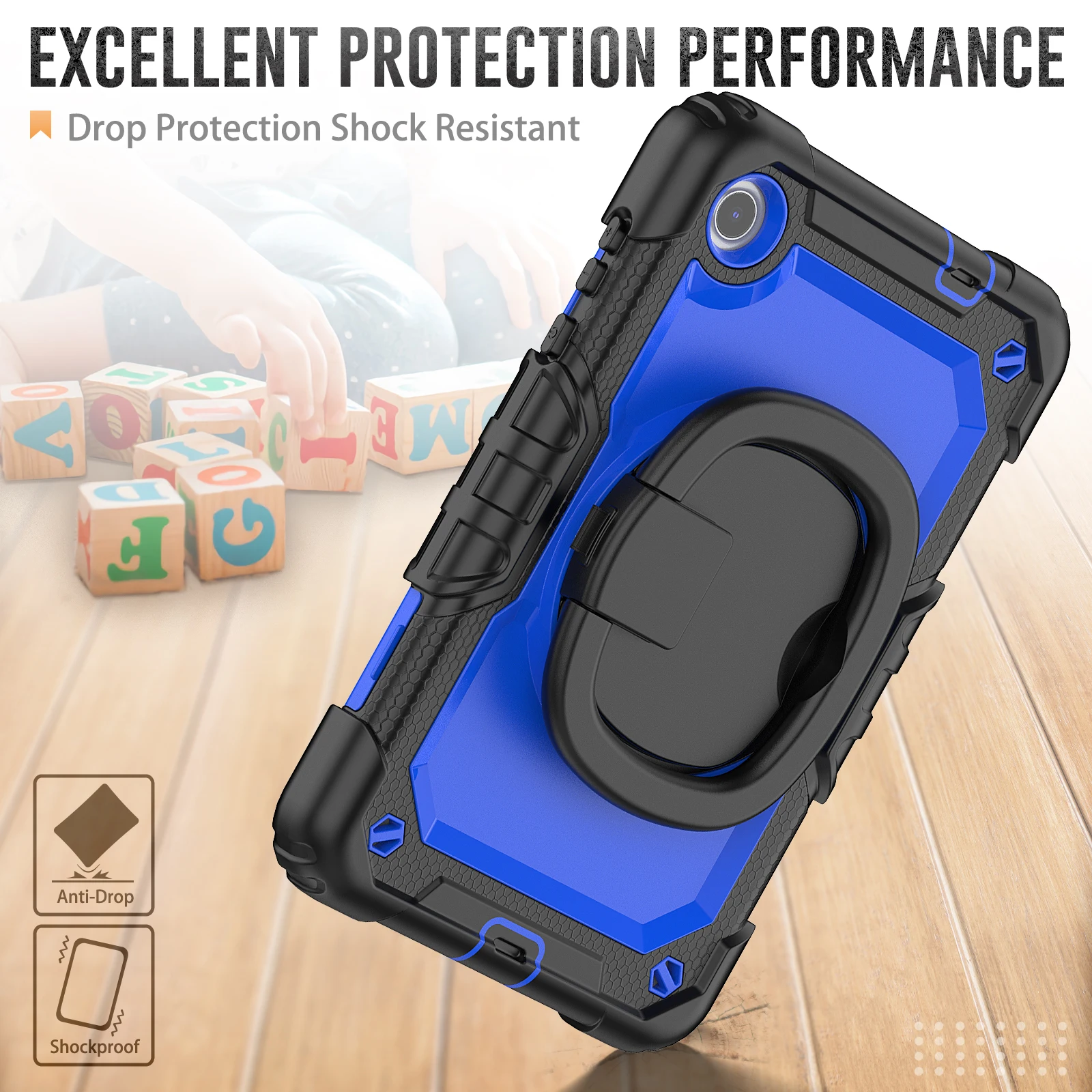 Hybrid Case For Lenovo Tab One K9 2025 TB305FU M9 2023 TB310FU 310XU M8 4th Gen TB301XU 300FU 300XU Rotating Cover Handle Grip