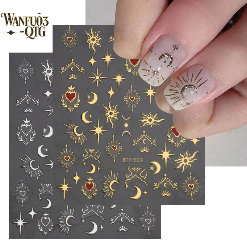 Adesivi a forma di cuore 3D per unghie Decorazioni per San Valentino Decalcomanie per manicure con farfalle