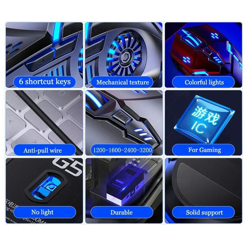 ماوس ليزر لألعاب الكمبيوتر ماوس ألعاب مريح مع ماوس USB بإضاءة خلفية LED لألعاب الكمبيوتر فأرة فتاة لأجهزة الكمبيوتر المحمول