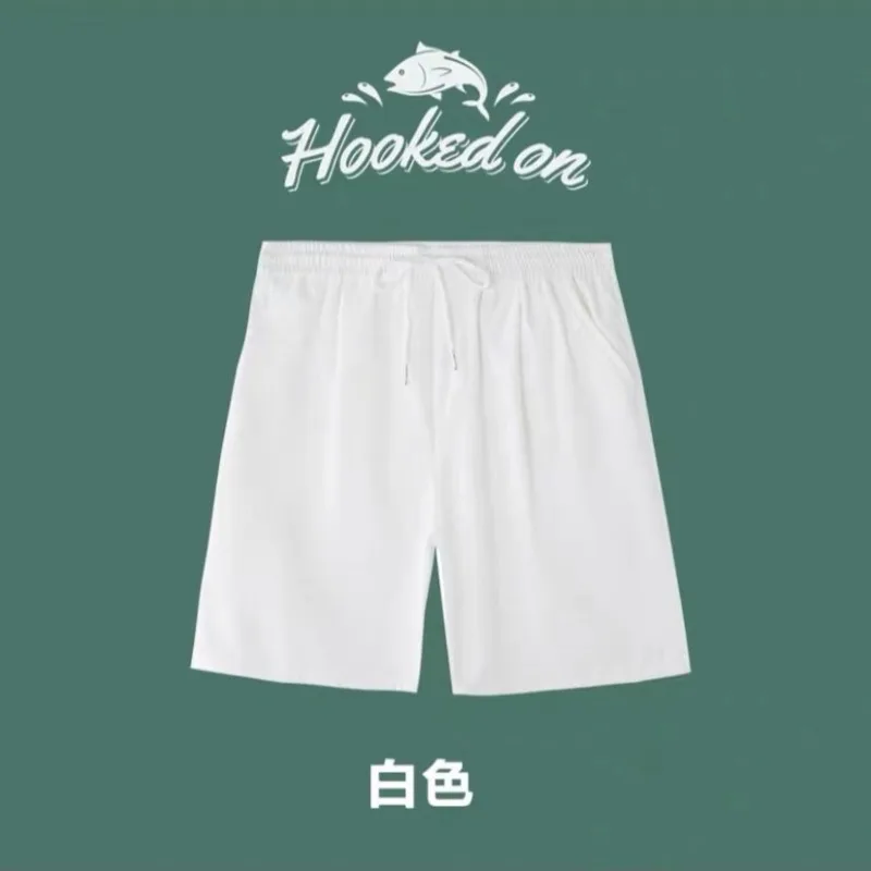 Pantalones cortos holgados de seda de hielo, shorts largos y cortos, estilo Hong Kong, verano, superventas