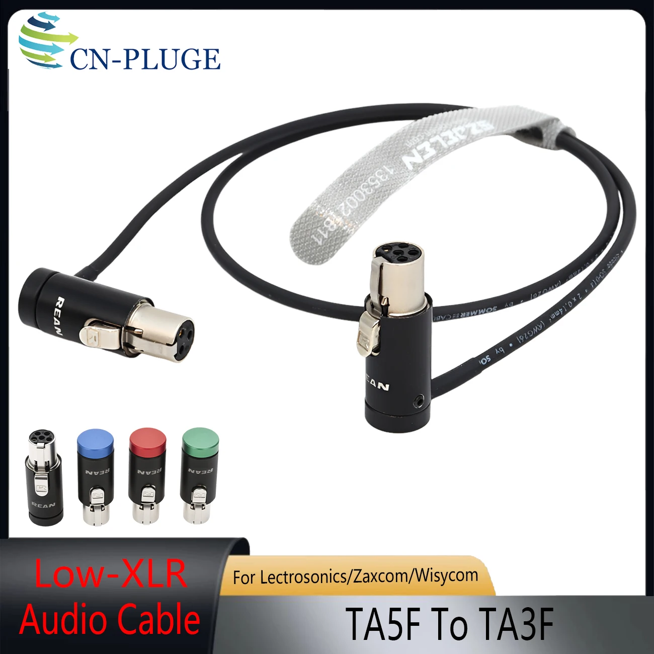 Low Profile TA3F Female to Mini XLR TA5F Audio Cable Converter Cord for Lectrosonics Wisycom Sound Devices Recorder Mixer
